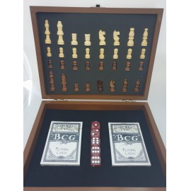 Sakk készlett - 2 pakli kártyával díszdobozba